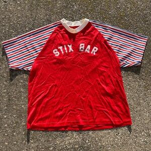 Vintage 70s Stix Bar Swingster Jersey Red #23